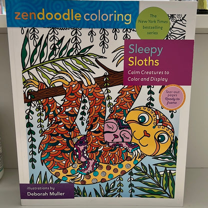 Sleepy Sloths Coloring Book