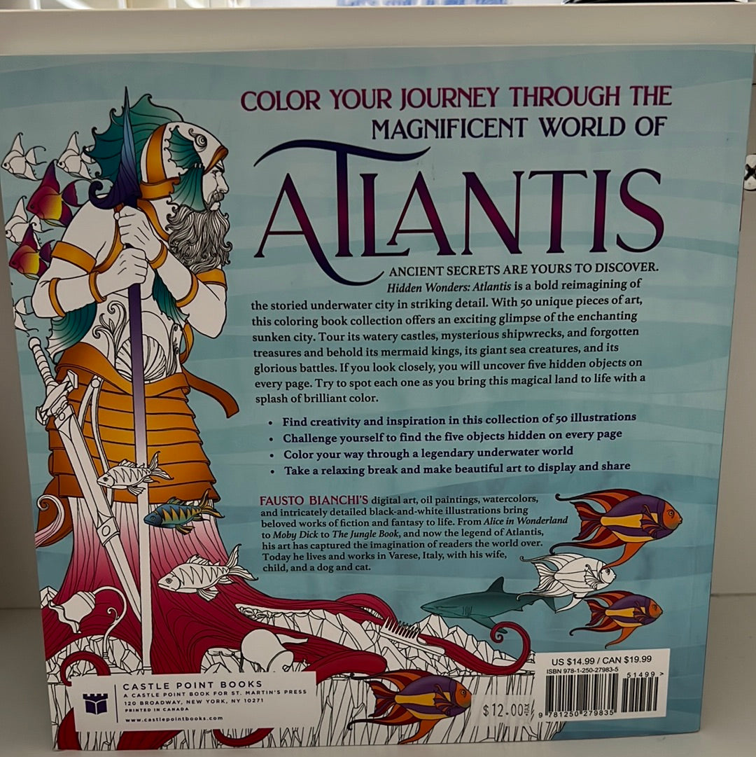 Hidden Wonders: Atlantis Coloring Book